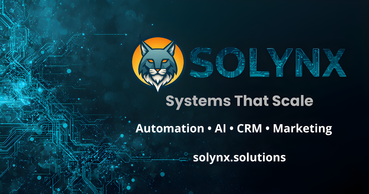 SOLYNX Systems That Scale — automation, AI, CRM and marketing